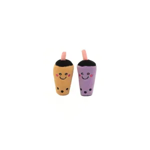 Zippyclaws Burrow Nomnomz Milk Tea And Taro 2 Pack Cat Toy